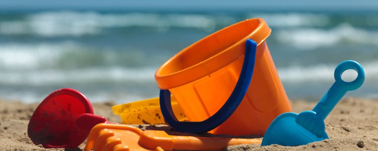 Bucket and Spade on beach