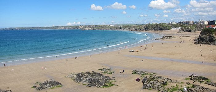 Image by Proper Handsome Wikimedia - https://commons.wikimedia.org/wiki/File:Towan_Beach,_Newquay_Cornwall.jpg